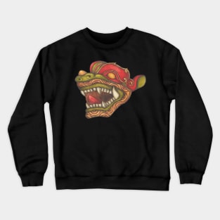 Dragon Dog (Red, Green and Gold) Crewneck Sweatshirt